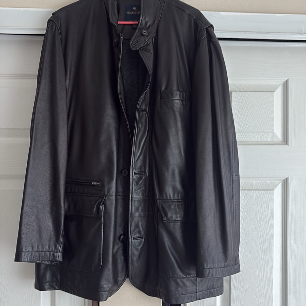 Brooks Bothers Men's leather jacket new